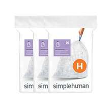 CW0286 code H Custom Fit Bin Liner Bulk Pack Clear Plastic 3 Pack of 20 Total 60 Liners - Claro - Ver 2
