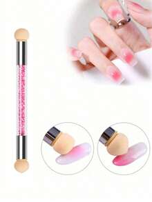 4 cọ vẽ móng tròn bằng mút xốp + 1 cọ vẽ móng, cọ vẽ móng gradient có thể thay ruột, dụng cụ vẽ móng lấp lấp lánh, đồ dùng làm móng, đồ dùng học tập, nghệ thuật vẽ móng, dụng cụ làm móng (thích hợp cho vẽ móng dập khuôn), dụng cụ làm móng - Màu be - Xem 5