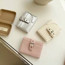 Ví da cao cấp kiểu Hàn Quốc đính đinh tán, nhiều ngăn đựng thẻ, ví ngắn tối giản cho nữ, ví đựng tiền xu cá nhân hóa cho nữ, ví mini, ví nhỏ xinh, ví dễ thương, đồ dùng dễ thương - Nhiều màu - Xem 10