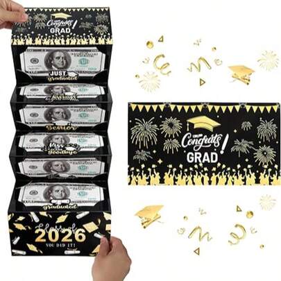 毕业季红包惊喜礼盒，派对礼物，多色儿童惊喜现金礼盒