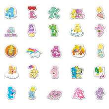 CARE BEARS 100张爱心熊贴纸套装，可爱卡通熊图案贴纸套装，爱心熊，阳光熊，熊，朋友熊，礼物，返校趣味贴纸，Kindle剪贴簿用品，笔记本电脑贴纸 - A - 查看 5