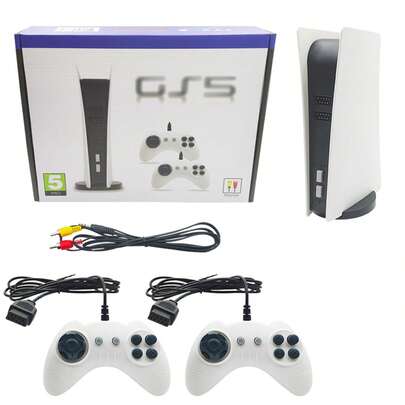 Máy chơi game YiYi 1 chiếc, 620 trò chơi trong 1, máy chơi game cầm tay có dây USB 8 bit, máy chơi game cổ điển, máy chơi game di động 2 người chơi - Màu trắng