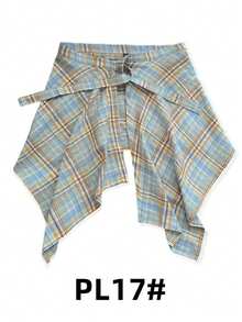 女士格子假叠层衬衫下摆，高腰系带裙摆延长器，休闲百搭连衣裙假下摆 - 彩色 - 查看 9