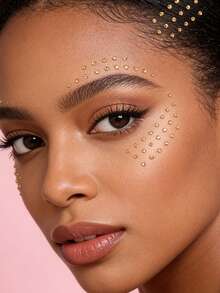 2mm Gold Face Jewels, Hair Jewels, Eyebrow Jewels, Diamond Stickers - Gold - View 8