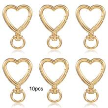 10/20/30pcs Heart-Shaped Keychain Hooks, Metal Heart Rotating Spring Clip Keychain Rings, Suitable For DIY Creative Keychains, Cute Keychain Clips For Wristlet, Card Holders And Photo Keychains - Love Buckle - View 10