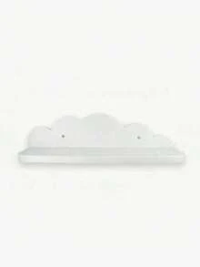 1/2/3 piezas Estantes con forma de nube para habitación infantil, estantes de pared de madera con diseño de nube creativa para almacenamiento - Blanco - Ver 7