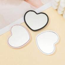 1pcs Heart-Shaped Compact Mirror, Student Portable Mirror, Travel Pocket Mirror, Heart-Shaped Makeup Mirror,Makeup,Cheap,Room Decor,Vanity,Travel,Bedroom,Makeup Accessories,Mirror,Vanity Mirror,Mini Mirror,Compact Mirror,Mirror Small,Hand Mirror,Cheap,Stocking Stuffers,Makeup,Makeup Tools,Cheap Stuff,Gifts,Gifts For Women,Christmas Gifts - 彩色 - 查看 2
