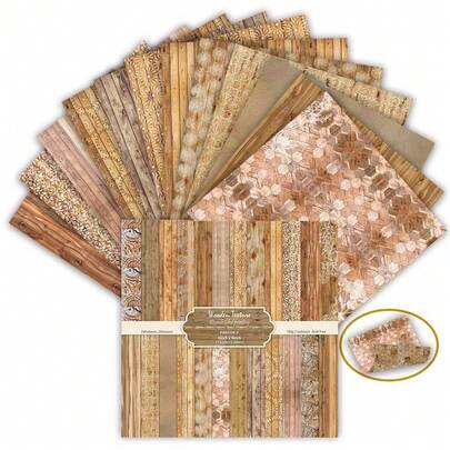 24 fogli di carta colorata e strutturata fronte-retro da 6 pollici, adatta per bullet journal, junk journal, sfondi per biglietti di auguri, album fotografici e progetti creativi