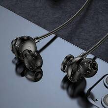 1个磁吸式按键控制柔软硅胶颈带HiFi立体声无线耳机，时尚无线音乐耳机，播放时间长达600小时 - 彩色 - 查看 4