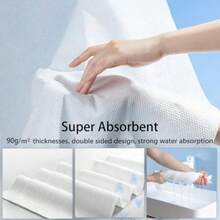 18 Count Disposable Bath Towels Camping Towel Gym Towel Barber Towel Large Size 27.5"x55" Portable Thickened Absorbent Individually Packed for Travel Hotel Camping Spa Business - Blanco - Ver 5