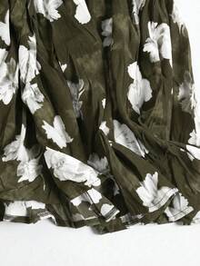 Women's Floral Print Casual Versatile Date & Outing A-Line Skirt Vacation - Green - View 4