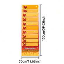 1pc Game Table Runner With Festive Themed Designs,Colorful Striped Interactive Tablecloth,Lucky Game Tablecloth Decor,For Festivals, Family Gatherings & Celebrations,Indoor Entertainment Party Decorations - Scrolling Table Runner - View 12