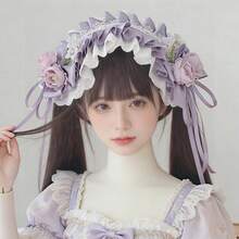 Original Handmade Hairband Detachable Rabbit Sheep Ears Lolita Flower Fairy Small Items Cosplay Costume Women Hair Accessories - Multicolor - View 7