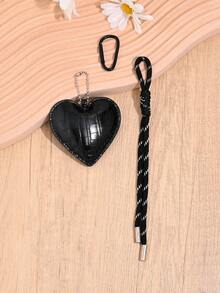Yogodlns PU Leather Star Bag Charms Nylon Rope Hand-Woven Mobile Pendant Ins Single Button Tassel Keychain Bag Hanging Charm Bowknot Star Key Ring Versatile Keychain Pendant Exquisite Backpack Decoration Accessories Gifts - Black - View 6