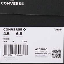 Converse Giày thể thao Chuck Taylor SEASONAL cổ thấp bằng vải canvas dành cho cả nam và nữ, mã sản phẩm A20384C - Đen và trắng - Xem 6