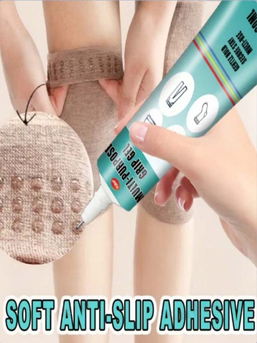 Anti-Slip Soft Gel Adhesive - Waterproof Quick-Drying Ice Feel Shoes/Grip Gel, Suitable For Seniors, Diabetics - Transparent Anti-Slip Paste For Socks, High Heels, Clogs - Easy To Use, Instant Grip, Suitable For Slippery/Rainy/Icy Conditions - Multicolor - View 1