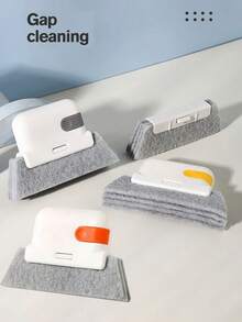 Cepillo de limpieza reutilizable para rieles de ventanas, herramienta ergonómica de limpieza de grietas adecuada para padres ocupados, elimina el polvo de los rieles y ranuras corredizos, limpiador de grietas portátil, accesorio de limpieza para el hogar, la cocina y el baño - Multicolor - Ver 6