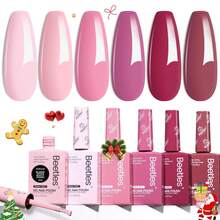 Beetles 15ML 6 Colors  HEMA-Free Pastel Gel Polish - Fairy Tale Dream, Pastel Yellow Pink Blue Purple, Colorful Bottle, Soak Off UV LED Manicure - 15ML 6Colors Hema Free Romantic Blush - 查看 6