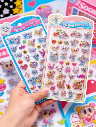 Bộ sticker dập nổi bằng pha lê nguyên khối, thích hợp dán lên ốp điện thoại, laptop, vali, bình nước, ván trượt, sổ tay và đàn guitar. Tuyệt vời để sử dụng hàng ngày, làm quà sinh nhật cho trẻ em, đồ dùng học tập, bộ phụ kiện du lịch và trang trí phòng ngủ cho thanh thiếu niên. Đây là bộ sticker tự làm được yêu thích nhất trong giới hâm mộ anime, những người yêu thích graffiti và những người đam mê phụ kiện.