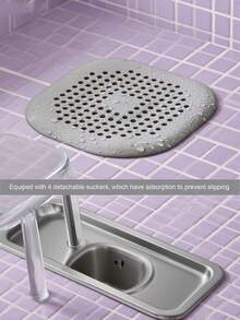 浴室毛发收集器、水槽滤网、浴缸淋浴排水塞、硅胶厨房水槽塞、浴室配件 - 方型地漏 - 查看 7