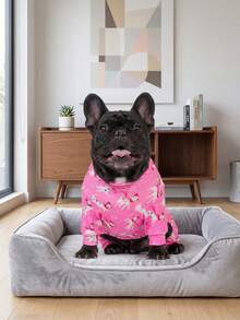 Dog Summer Shedding Hair Control Pajamas - Breathable High Stretch Full Coverage Pet Rompers, Summer Anti Licking & Bug Protective Jumpsuit For Medium Large Dogs, All Over Printing Dog Clothes - Cute Pink Dog Pattern - Multicolor - View 3