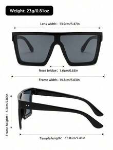 Classic Simple Black Fashion Fashion Glasses, Men's Casual Business Outdoor Golf Sports Party Hiking Glasses, Lightweight Fashion Glasses For Vacation Travel Driving Fishing Cycling - Black - View 3