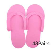 24 Pairs Pedicure Slippers Disposable Flip Flops For Pedicures Pink Pedicure Flip Flops For Women Salon Spa Beach Party Guests - Multicolor - View 11