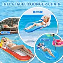 Inflatable Swimming Pool Float - Thick PVC Material, Soft & Comfortable Water Mattress, Suitable For Home Swimming Pool, Yard And Summer Leisure, Vibrant Colors, Perfect For Relaxing Pool Time, Pool Inflatable, Beach Essentials, Pool Float - Multicolor - View 6