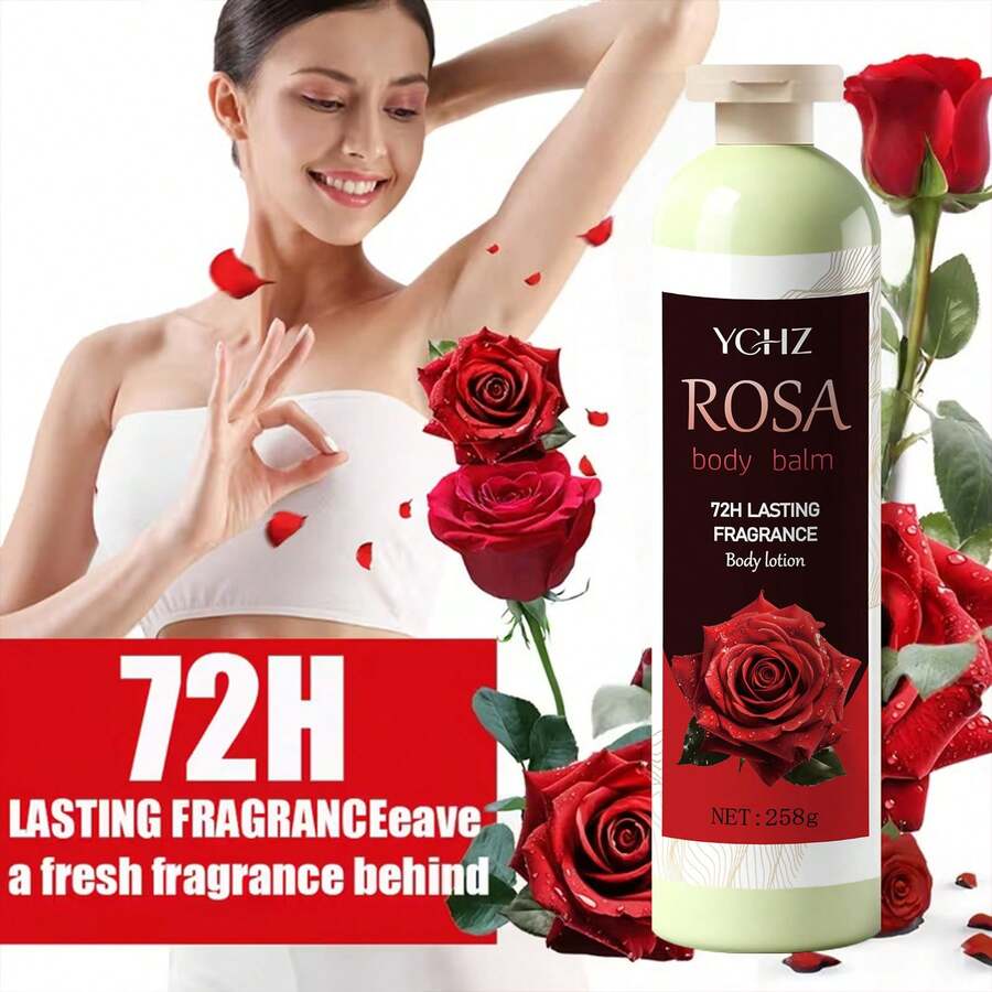 YCHZ 这款玫瑰身体乳蕴含玫瑰、香草和薰衣草精油、芦荟提取物和迷迭香油,带来持久的玫瑰香气。非常适合用于腋下、身体和私密部位,令您倍感清新舒适。——258克 - 258g - 查看 1