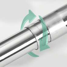 Curved Stainless Steel Extendable Shower Curtain Rod, High Load-Bearing, Anti-Rust, Silver Color, Suitable For Bathroom - B - View 7