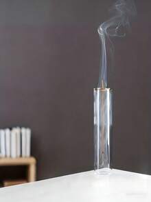 Diffuser Aromaterapi Kaca Anti Abu Elegan dengan Baki Abu yang Dapat Dilepas - Tempat Dupa Silinder yang Mudah Dibersihkan, Cocok untuk Meditasi, Yoga, Spa, dan Relaksasi | Dekorasi Rumah Gaya Zen Nordik - beraneka warna - View 4
