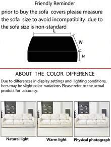 1pc Marble Pattern Sofa Cover, Minimalist Modern Polyester Digital Printed Milk Silk Lightweight Elastic Sofa Slipcover, Casual For Summer, Suitable For All Seasons Sofa Cushion Cover - Multicolor - View 6