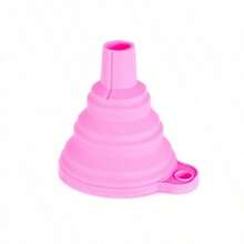 1pc Hot-Selling DIY Foldable Silicone Funnel, Mini Foldable Funnel, A Small Kitchen Gadget - Multicolor Random - View 6