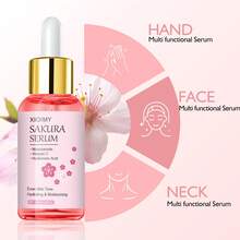 Xioimy 30毫升樱花+胶原蛋白+玻尿酸密集保湿精华，深层滋养，令肌肤更柔滑、更水润，淡化皱纹，焕活肌肤，保湿及面部护理 - 數量 - 查看 6