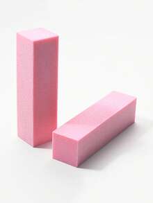 10块指甲锉打磨块，四面指甲抛光块 - 粉色 - 查看 3