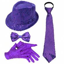 D EXCEED 1/4/5 Pcs 70s 80s Disco And Y2K Style Sequin Gloves, Unisex – Perfect For Retro Cosplay, Disco Themed Parties, And Y2K Rave Parties - Multicolor - View 22