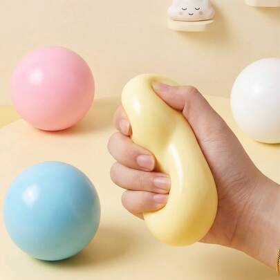 POKOJA LAND 1/6 món đồ chơi bóp chậm đàn hồi cỡ lớn, đồ chơi cảm giác bằng chất liệu PVC, đồ chơi giảm căng thẳng hình quả cầu bông, quà tặng đóng gói trong túi OPP, bóng giảm stress, đồ chơi ngón tay, đồ chơi giảm stress dưỡng ẩm cho người lớn, quà sinh nhật, trang trí tiệc, đồ nhồi hộp quà