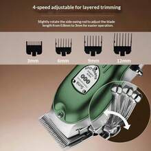 Cortadora de pelo profesional para perros, toda de metal, recargable, máquina de afeitar y corte de pelo para mascotas, baja en ruido - Multicolor - Ver 14