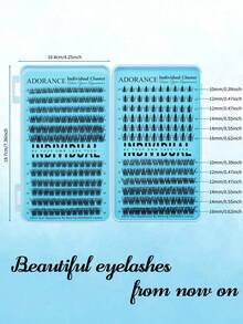 Bộ mi giả ADORANCE 276 sợi, 4 kiểu mi mỏng nhẹ, VIVA+WL2-5+W05+F13, mi giả mềm mại tự nhiên, thích hợp trang điểm hàng ngày, hẹn hò và dự tiệc. - D - Xem 2