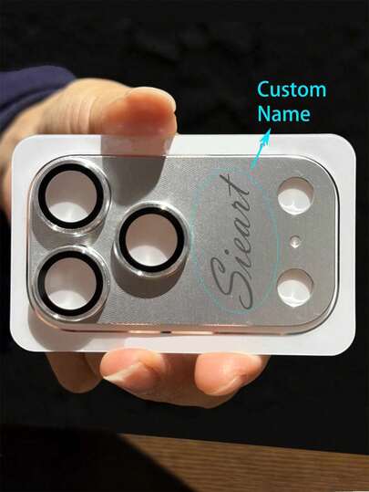 [Custom] Personalized Letter Engraved Name Lens Protector, Suitable For IPhone 17 Pro/17 Pro Max, Anti-Scratch And Shock-Proof Protective Case