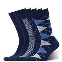 1/2/4 Đôi tất họa tiết sọc hình thoi tối giản, tất công sở cao cấp, thấm hút mồ hôi, thoáng khí, dài đến giữa bắp chân, phù hợp mọi mùa. - Nhiều màu - Xem 4