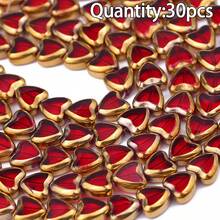 1颗时尚长方形心形和钻石形玻璃刻面水晶珠，金边米珠，DIY串珠手链、项链、耳环饰品配件 - DIY - 查看 36