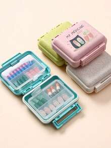 Mini 6-Compartment Portable Pill Box, Medication Storage Box, Travel Pill Box, 6-Compartment Small Pill Box Printed With "My Pill Bag" And Pill Pattern, Sealed Pill Packaging Storage Box, 6-Day Weekly Storage Box, First Travel Pill Storage Box, Daily Vitamin Pill Box, Pocket Pill Box Storage Box, Charming Storage Box, Home Essential, Travel Essential - one-size - View 6