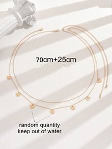 2 piezas/set estilo de vacaciones cantidad aleatoria mariposa colgante cadena de cintura - Amarillo Oro - Ver 6