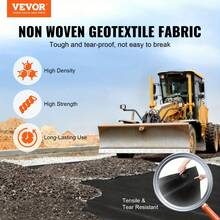 Heavy Duty Barrier Fabric Set, Includes 10 Ground Nails, Efficient Control For Yard, Garden Use - 1pcs - View 7