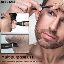 Bộ dụng cụ làm đẹp chuyên nghiệp 4 trong 1, máy tỉa lông tai và mũi, máy tỉa râu và lông mày, dụng cụ chăm sóc cá nhân đa năng dành cho nam giới, pin lithium sạc USB, quà tặng ngày lễ - màu đen - Xem 6