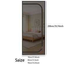 Pet Safety Gate Net - Pet Isolation Door Curtain, Suitable For Corridors And Doors, Zipper Opening Design. No Need For Drilling Installation, Does Not Occupy Space, Suitable For Dogs, Cats, And Other Animals - White - View 2
