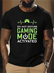 Ropa Casual de Moda para la Vuelta al Cole con un Diseño de Cuello Redondo Sencillo.Esta camiseta de manga corta para hombre presenta elegantes estampados digitales con temática de videojuegos.Hecho de material de alta calidad y de secado rápido - Negro - Ver 7