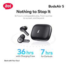 itel BudsAir 5 Semi-In-Ear Bluetooth Earbuds,Lightweight In-Ear Design,36-Hour Extended Playback,AI Translation Support ,360° Spatial Audio,60ms Low Latency - View 7