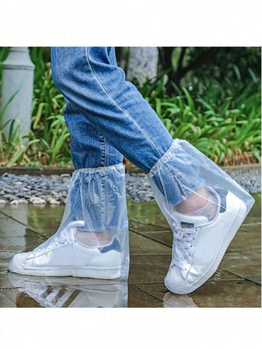 10/6/2件装防水雨鞋套,适合雨天使用。防水鞋套弹性极佳,可搭配雨衣和雨伞使用。一次性防水靴套,防滑,适合园艺、骑摩托车、骑自行车和其他雨天活动。 - 彩色 - 查看 1